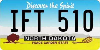 ND license plate IFT510