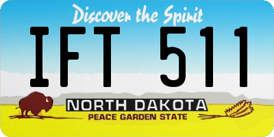 ND license plate IFT511