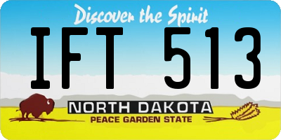 ND license plate IFT513