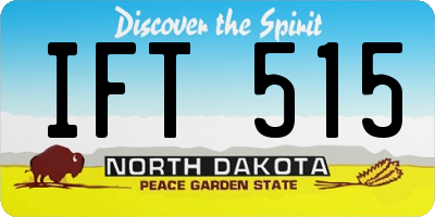 ND license plate IFT515