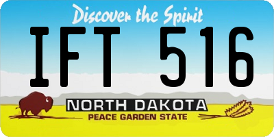 ND license plate IFT516