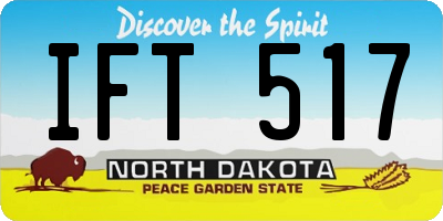 ND license plate IFT517