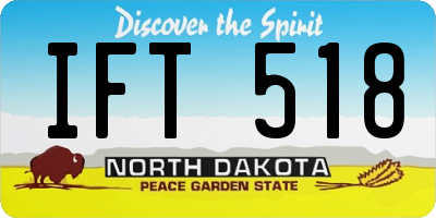 ND license plate IFT518