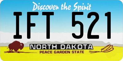 ND license plate IFT521