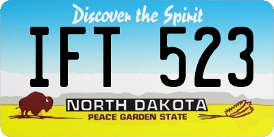 ND license plate IFT523