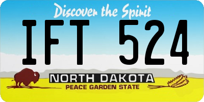 ND license plate IFT524