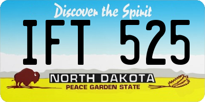 ND license plate IFT525