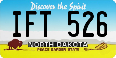 ND license plate IFT526