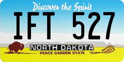ND license plate IFT527