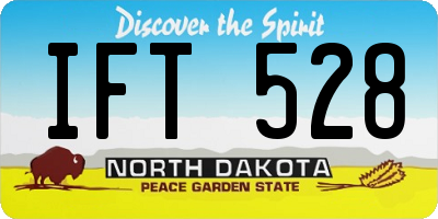 ND license plate IFT528