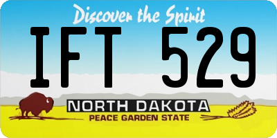 ND license plate IFT529