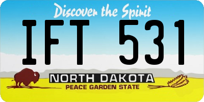 ND license plate IFT531