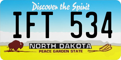 ND license plate IFT534