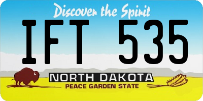 ND license plate IFT535