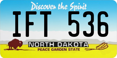 ND license plate IFT536