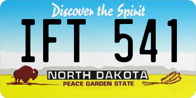 ND license plate IFT541