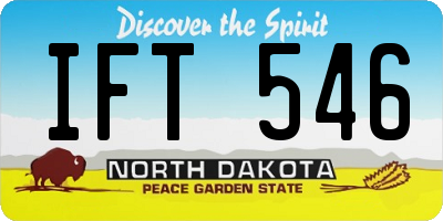 ND license plate IFT546