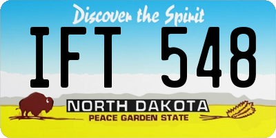 ND license plate IFT548