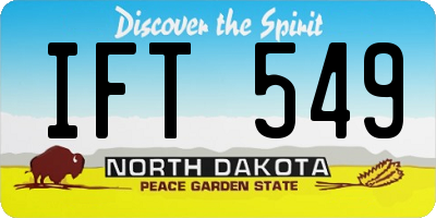 ND license plate IFT549