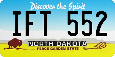 ND license plate IFT552