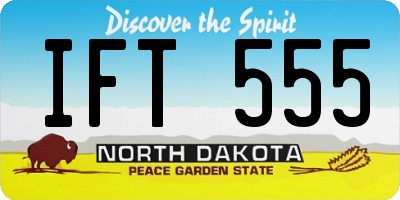 ND license plate IFT555