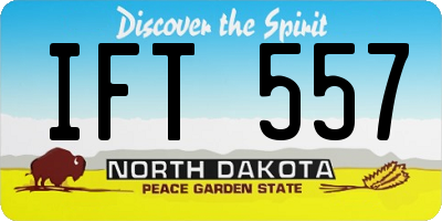 ND license plate IFT557