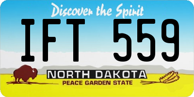 ND license plate IFT559