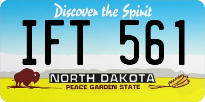 ND license plate IFT561