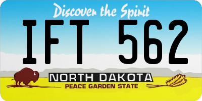 ND license plate IFT562