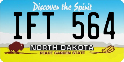 ND license plate IFT564