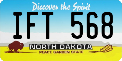 ND license plate IFT568