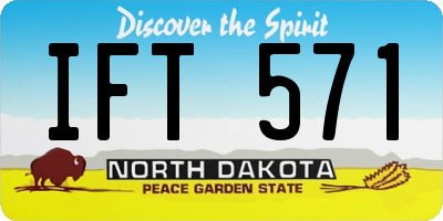 ND license plate IFT571
