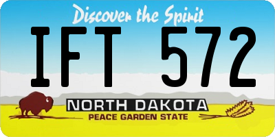 ND license plate IFT572