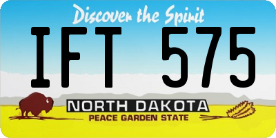 ND license plate IFT575