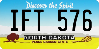 ND license plate IFT576