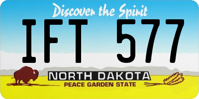 ND license plate IFT577