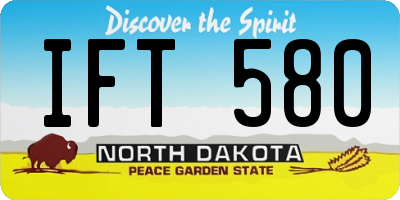 ND license plate IFT580