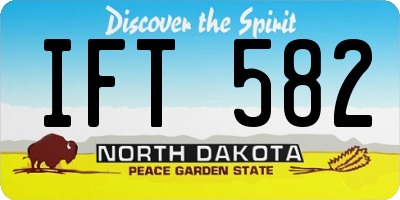 ND license plate IFT582