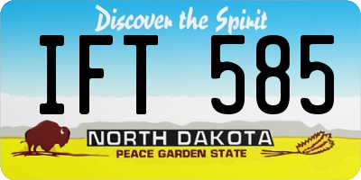 ND license plate IFT585