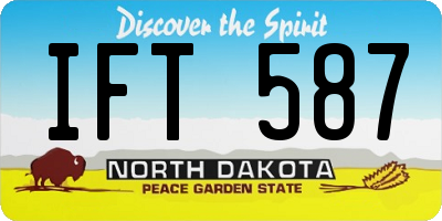 ND license plate IFT587