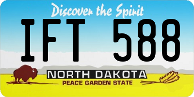 ND license plate IFT588