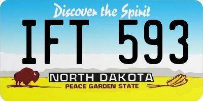ND license plate IFT593