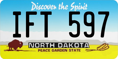 ND license plate IFT597