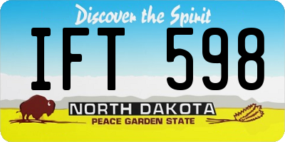 ND license plate IFT598