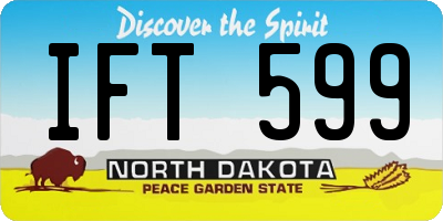 ND license plate IFT599