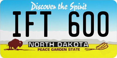ND license plate IFT600