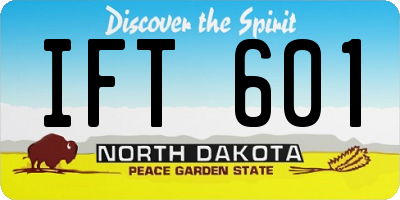 ND license plate IFT601