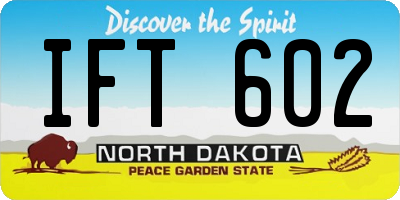 ND license plate IFT602