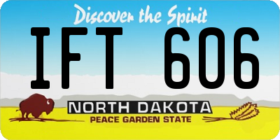 ND license plate IFT606