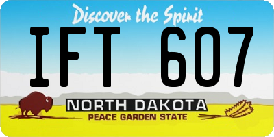 ND license plate IFT607